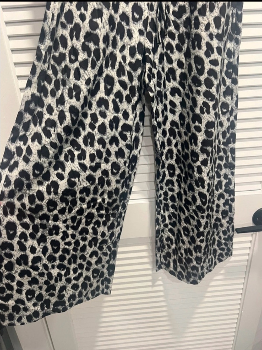 NWT Halara Leopard Print High Waisted Wide Leg Drawstring Casual Pants XS - Picture 5 of 9